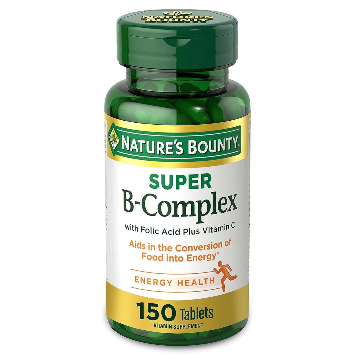 Nature's Bounty Super B Complex with Vitamin C & Folic Acid - 150 tablets