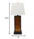 13 X 15 X 30.75 Black Metal With Yellow Brick Pattern - Table Lamp