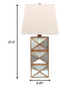 6.25 X 6.75 X 27.5 Gold Modern Illusionary Mirrored Base - Table Lamp