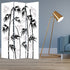 48 X 72 Multi Color Wood Canvas Bamboo Leaf  Screen