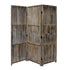 1" x 63" x 72" Brown 3 Panel Solid Wood Fortress  Screen