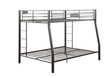 83" X 63" X 65" Sandy Black Metal Twin Xl Over Queen Bunk Bed