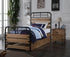 Solid Wood Twin Brown and Black Bed