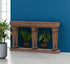 72" X 12" X 35" Oak Wood Console Table