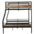 83" X 65" X 68" Sandy Black  Dark Bronze Handbrushed Queen Over Queen Bunk Bed