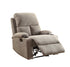 32" X 37" X 39" Blue Linen Fabric Recliner