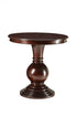 26" Brown Solid Wood Round End Table