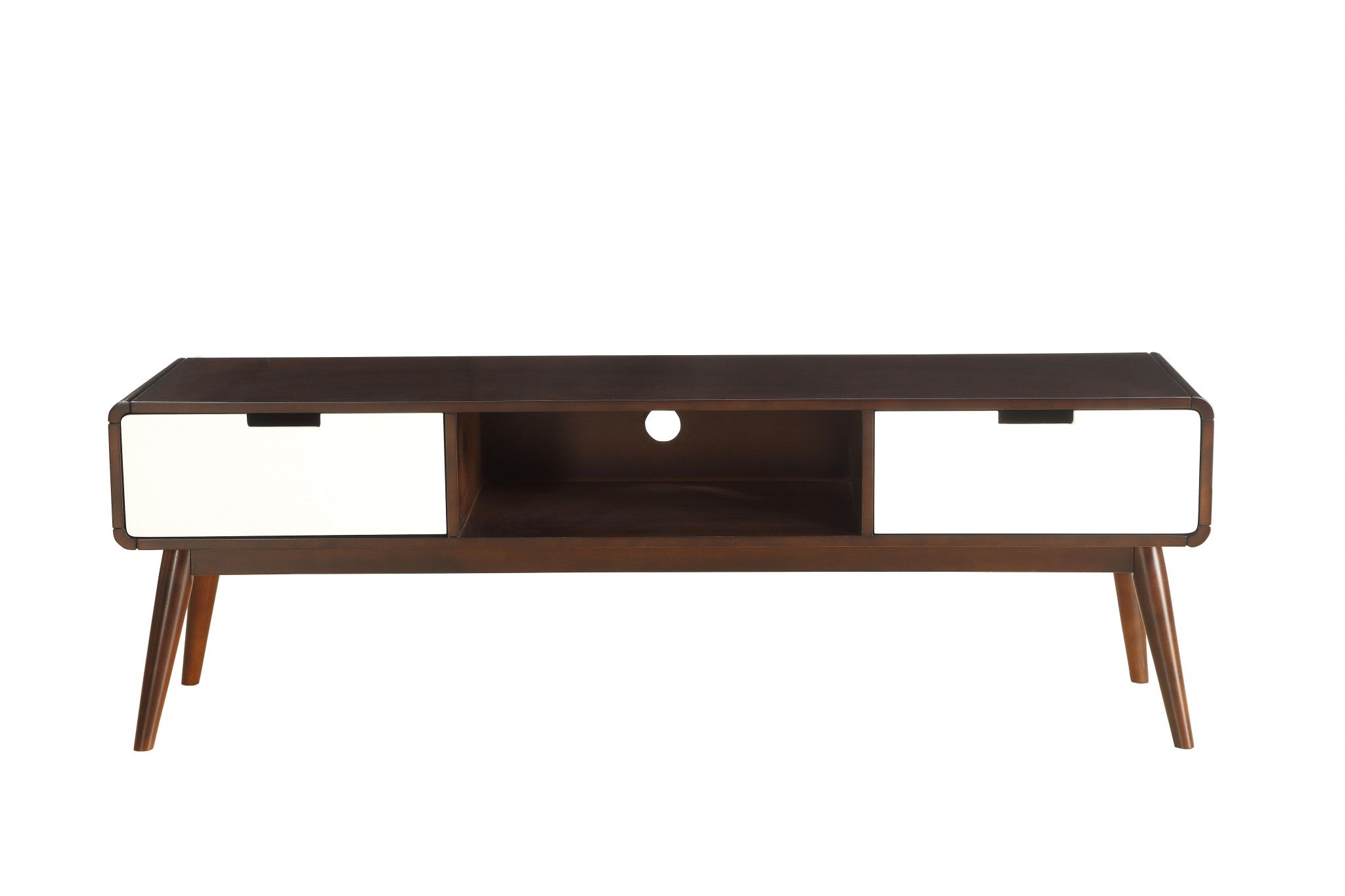 59" X 15" X 19" Rustic Oak Mdf TV Stand