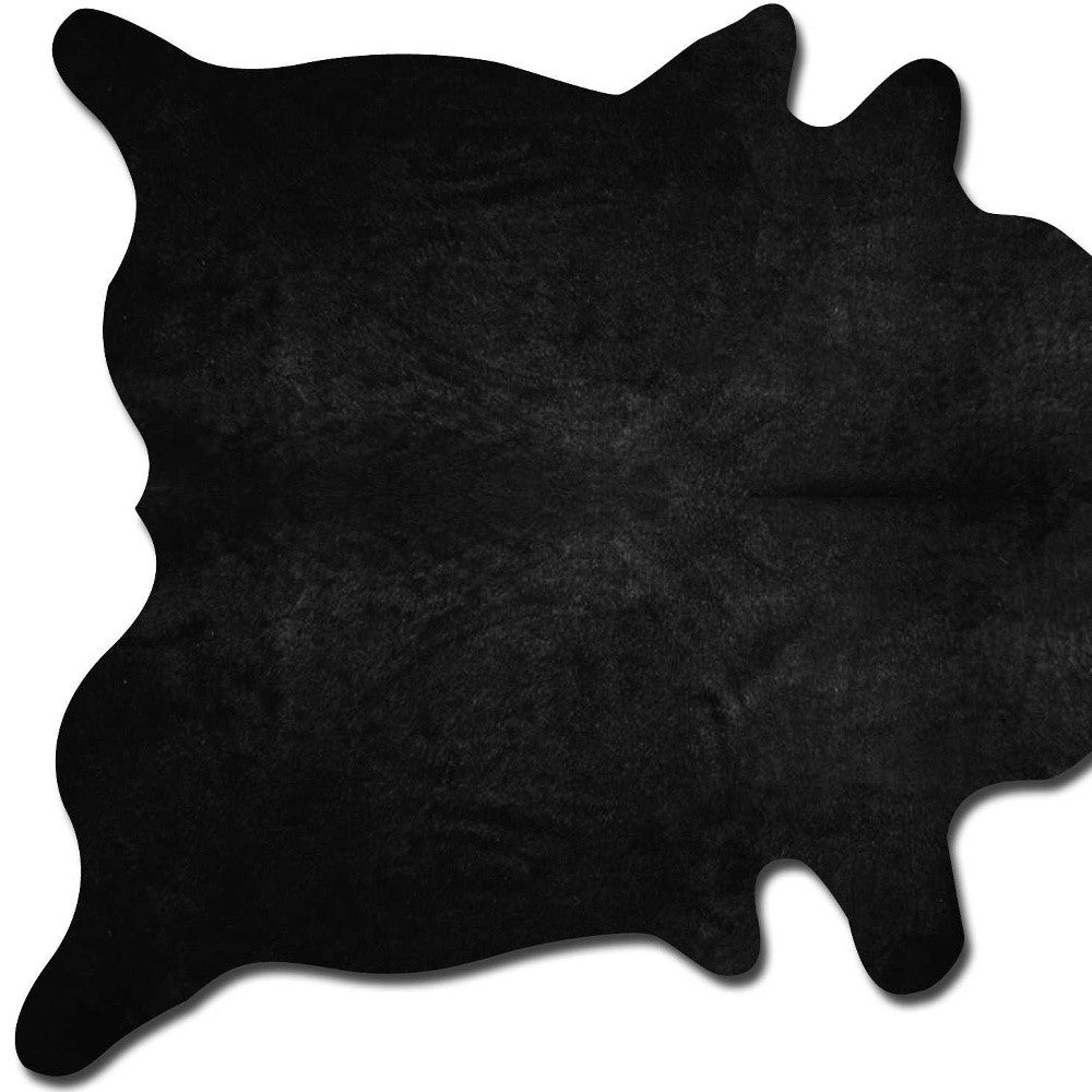 72" X 84" Black Cowhide - Rug