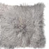 18" Gray Sheepskin Throw Pillow