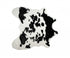 4' x 5' Black and White Faux Cowhide Animal Print Area Rug