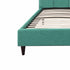 Solid Wood Queen Tufted Turquoise Upholstered Juteno Bed