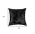 18" Black and White Cowhide Throw Pillow