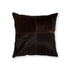 18" Black and White Cowhide Throw Pillow