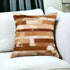 18" Brown and White Cowhide Throw Pillow