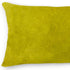 12" X 20" Yellow Cowhide Throw Pillow