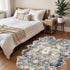 Gradient Gray Animal Print Area Rug