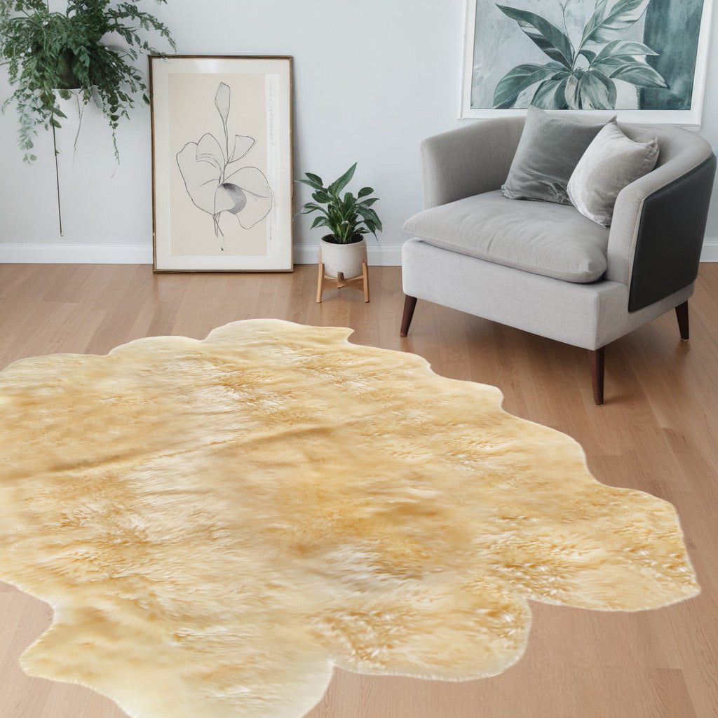 Gold Animal Print Area Rug