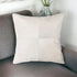 18" White Cowhide Throw Pillow