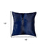 18" Navy Cowhide Throw Pillow