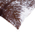 Set of Two 18" Brown and White Cowhide Throw Pillow