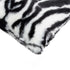 Set of Two 18" Black and White Faux Fur Throw Pillow