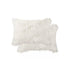 Set of Two 12" X 20" Off White Faux Fur Throw Pillow