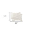 Set of Two 12" X 20" Off White Faux Fur Throw Pillow