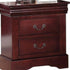 24" Brown Two Drawers Nightstand