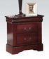 24" Brown Two Drawers Nightstand