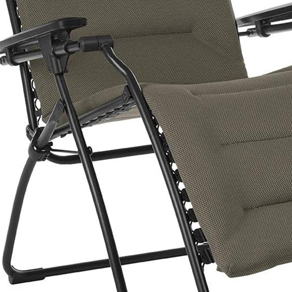 30" Black Metal Zero Gravity Chair