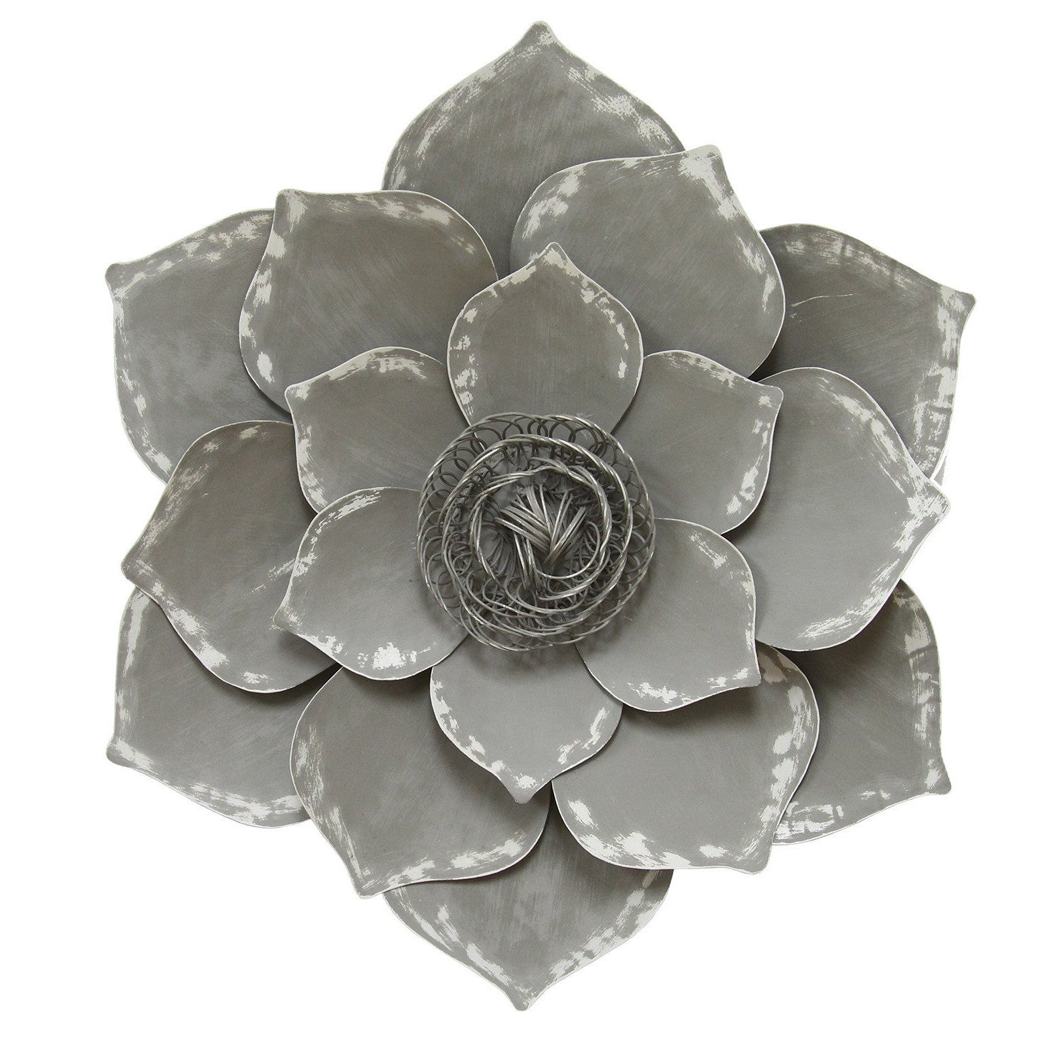 Well-Crafted Grey Lotus Wall Decor