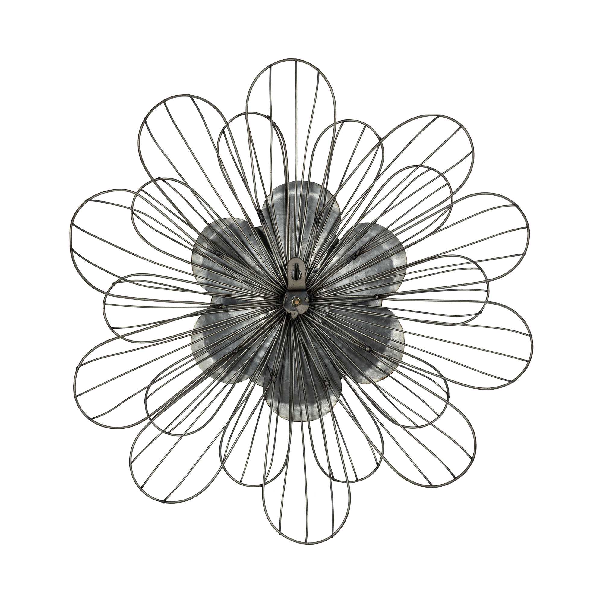 Well-Crafted Galvanized Daisy Metal Wall Decor