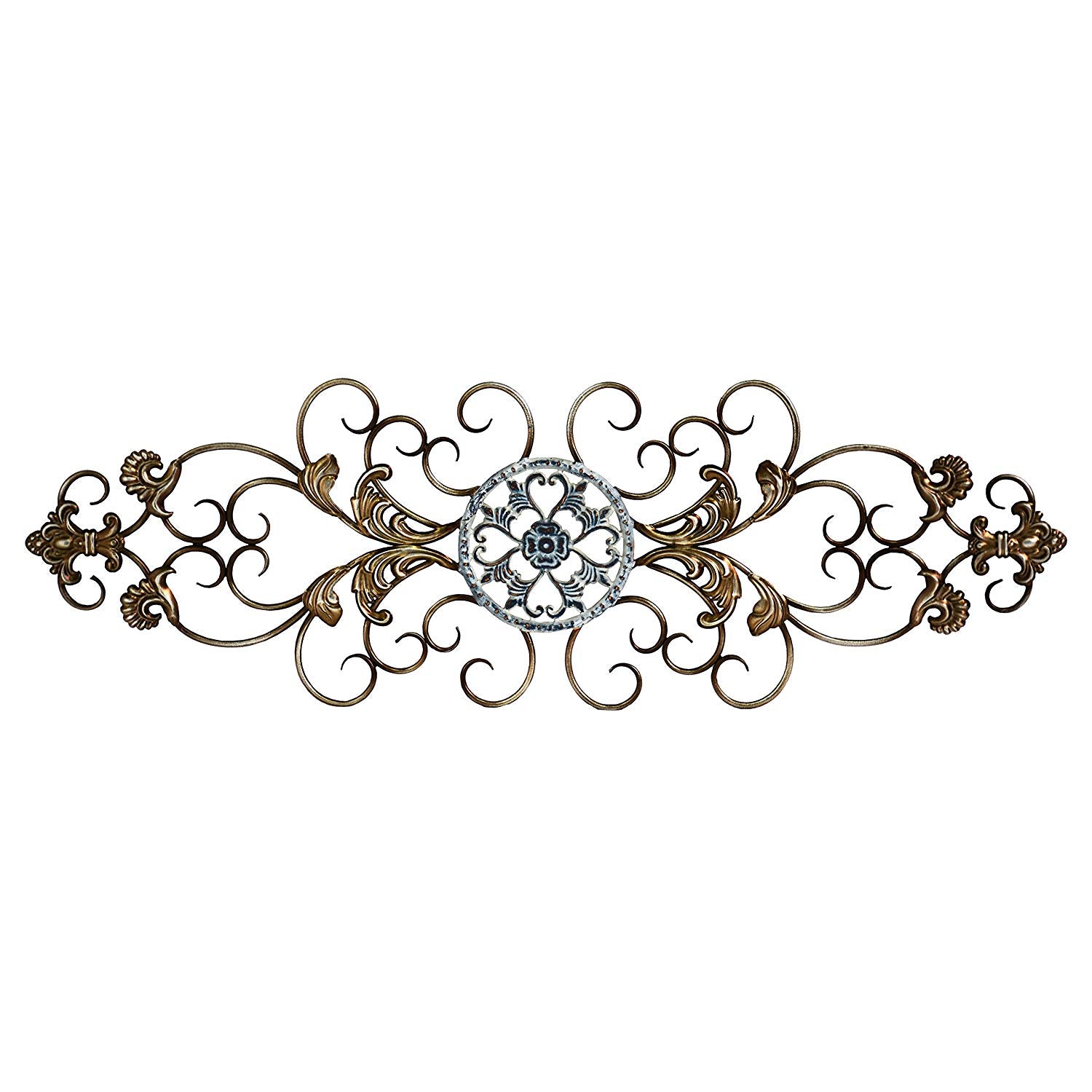 Traditional Blue And White Scroll Wall Decor