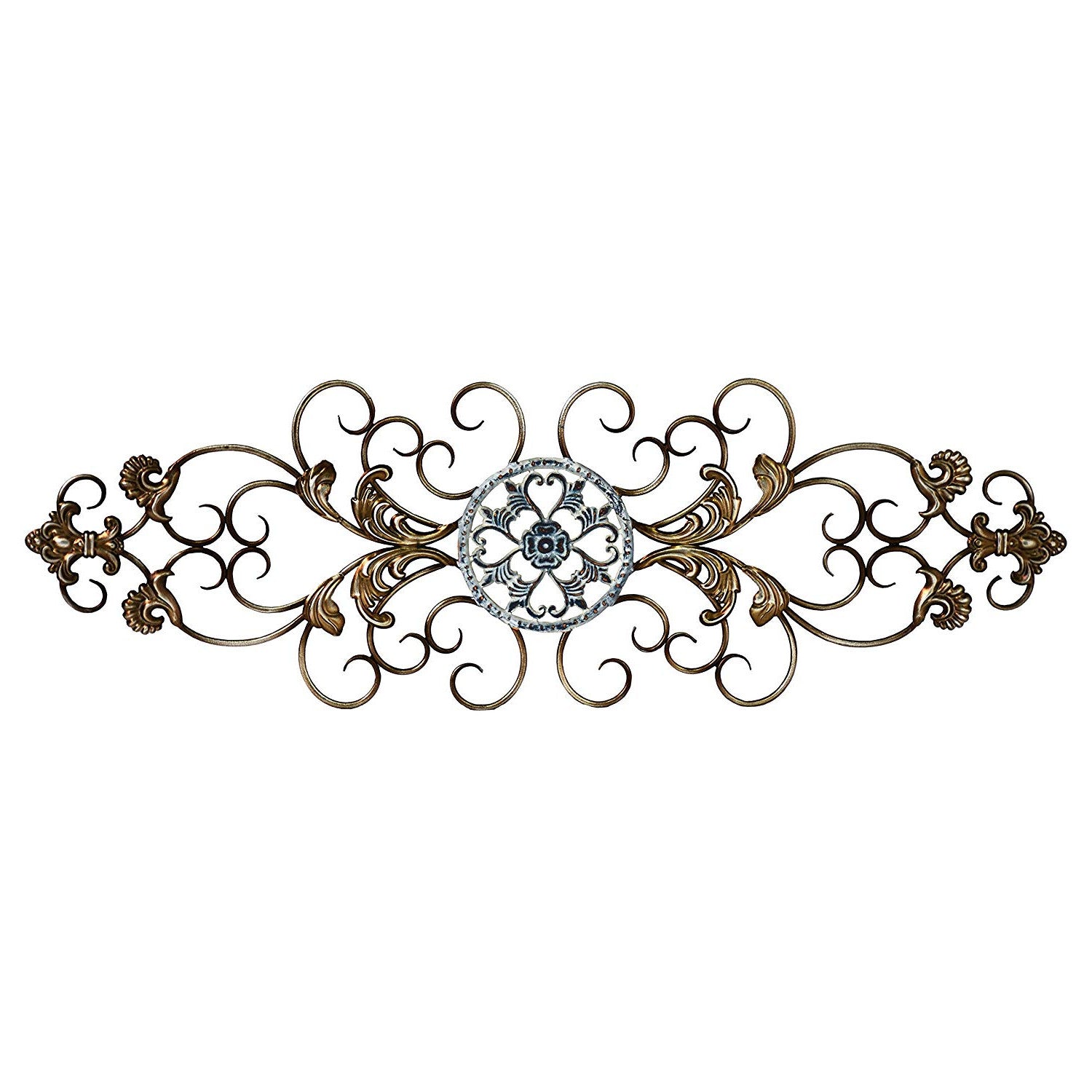 Traditional Blue And White Scroll Wall Decor