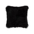 18" Black Sheepskin Throw Pillow