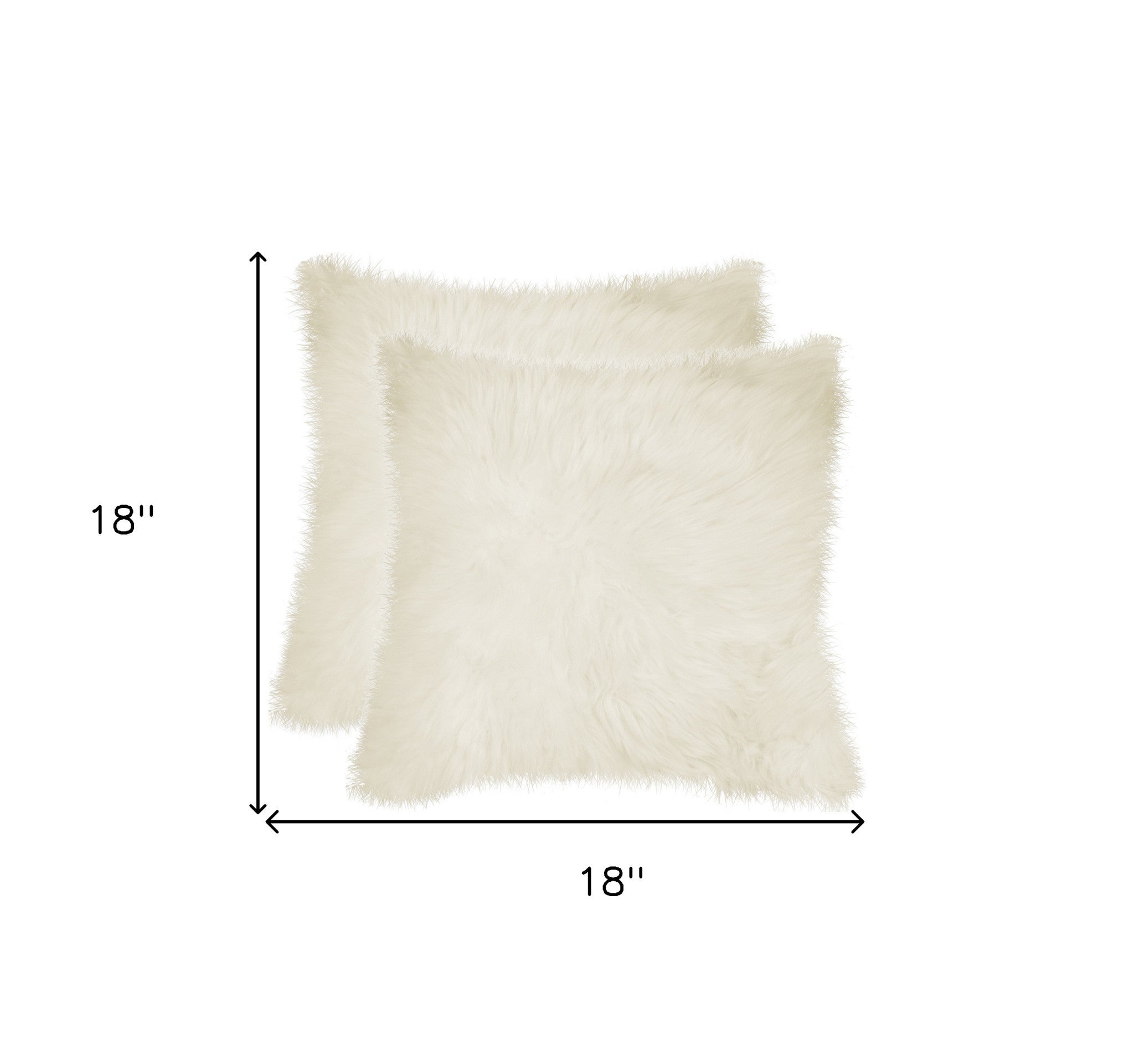 Set of Two 18" Natural Cowhide Throw Pillow