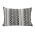 Modern Boho Black And White Stripe Lumbar Accent Pillow