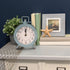 Vintage Blue Metal Round Table Clock