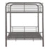 79" X 42" X 61" Gunmetal Metal Twin Over Twin Bunk Bed