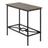 24" Taupe And Black Console Table With Storage