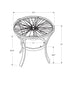 24" Black And Clear Glass Round End Table With Shelf