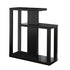 32" Espresso Free form Floor Shelf Console Table With Storage