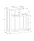 32" Espresso Free form Floor Shelf Console Table With Storage