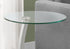 24" Black And Clear Glass Round End Table