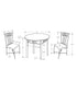 64" X 64" X 101" Cappuccino  Beige  Brown  Metal  Foam  Microfiber  3Pcs Dining Set