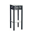 28" Black And Clear Glass End Table With Shelf