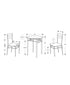 36" Black Microfiber Foam Mdf And Silver Metal Three Pieces Dining Set