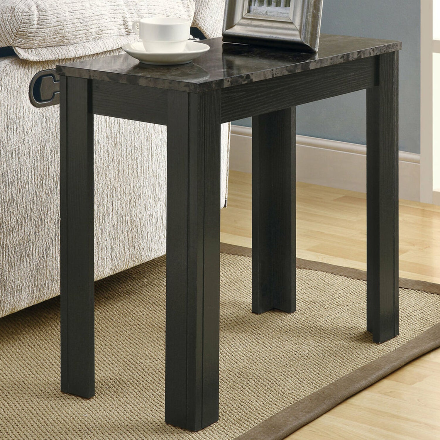 24" Black Console Table