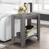 24" Gray Console Table With Storage